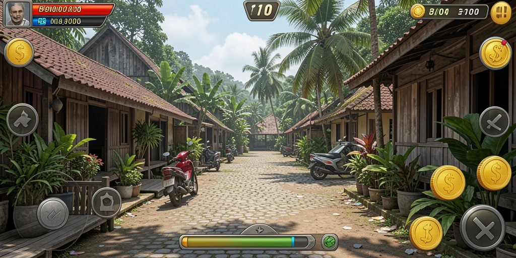 Antarmuka permainan yang intuitif dan menarik.