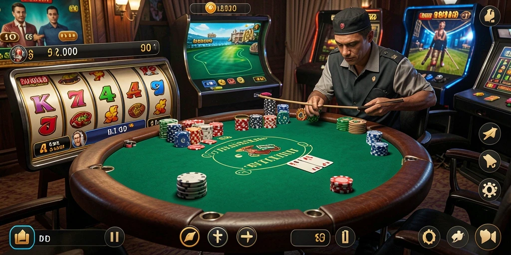 Tampilan utama DEWALIVE dengan karakter yang bisa dipilih.